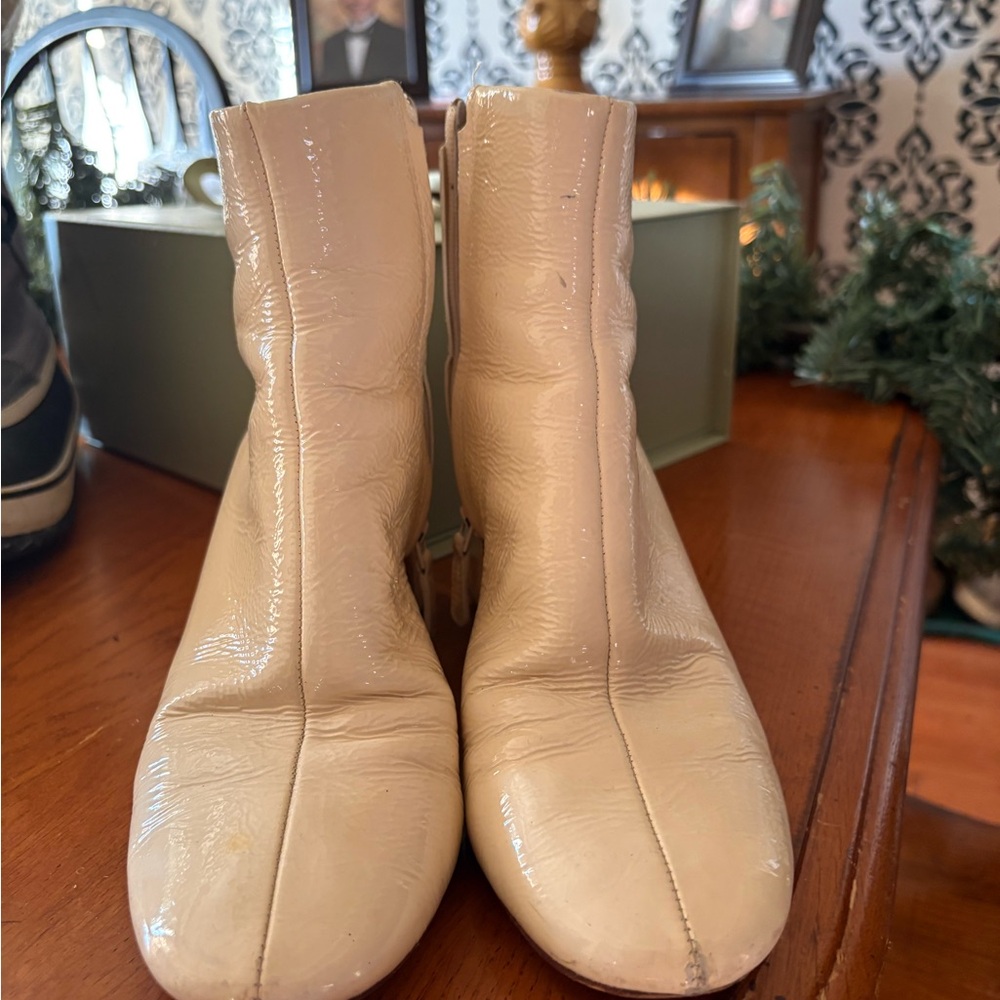 Tory Burch Cream Ankle Booties